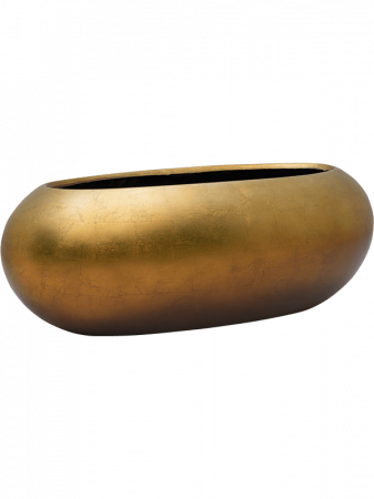 Ghivece de interior - Ghiveci METALLIC SILVER LEAF matt honey 56 x 23 / 20