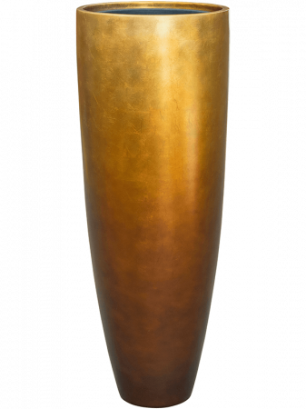 Ghivece de interior - Ghiveci METALLIC SILVER LEAF matt honey (cu liner) 34 x 90