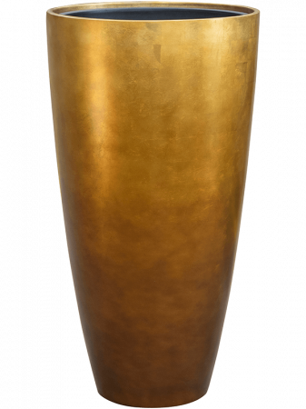 Ghivece de interior - Ghiveci METALLIC SILVER LEAF matt honey (cu liner) 49 x 90