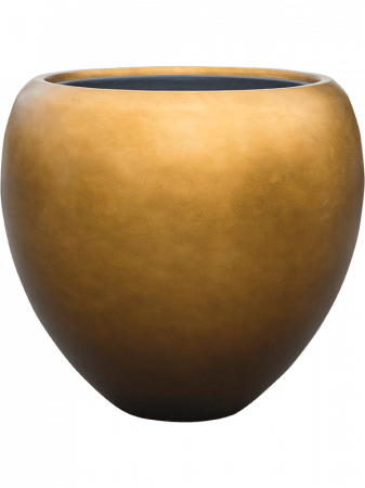 Ghivece de interior - Ghiveci METALLIC SILVER LEAF matt honey (cu liner) 60 x 55