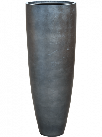 Ghivece de interior - Ghiveci METALLIC SILVER LEAF matt ice blue (cu liner) 34 x 90