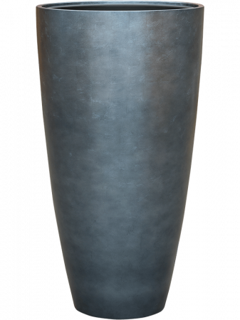 Ghivece de interior - Ghiveci METALLIC SILVER LEAF matt ice blue (cu liner) 49 x 90