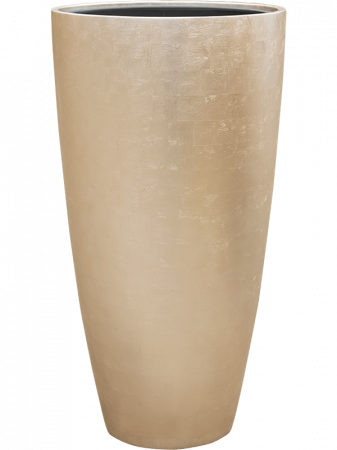 Ghivece de interior - Ghiveci METALLIC SILVER LEAF matt light champagne (cu liner) 49 x 90