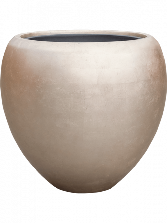 Ghivece de interior - Ghiveci METALLIC SILVER LEAF matt light champagne (cu liner) 50 x 45