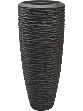 Ghivece de interior - Ghiveci POLYSTONE SEASIDE smoke (cu liner) 37 x 90