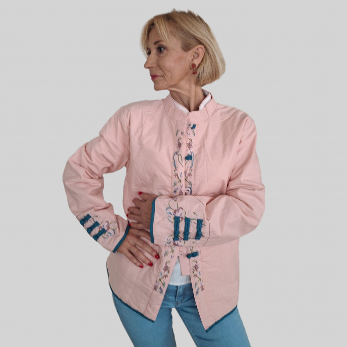 Geaca scurta de bumbac cu broderie [1]
