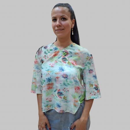 Bluze si camasi - Bluza cu butoni chinezesti