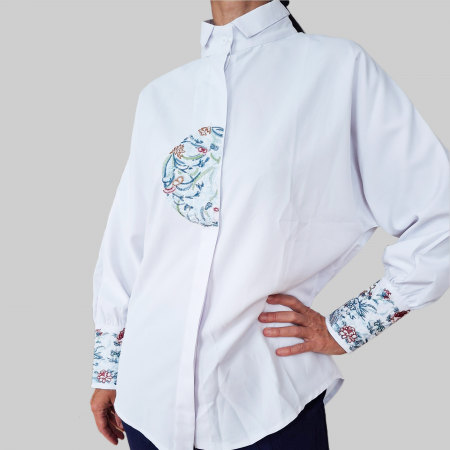 Bluze si camasi - Camasa alba cu broderie