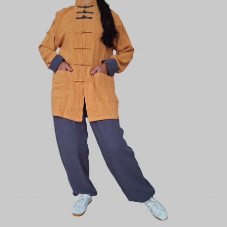 Imbracaminte - Costum Tai Chi / Wushu ocru, S