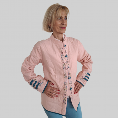 Geaca scurta de bumbac cu broderie [1]