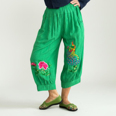 Haine - Pantaloni cu broderie