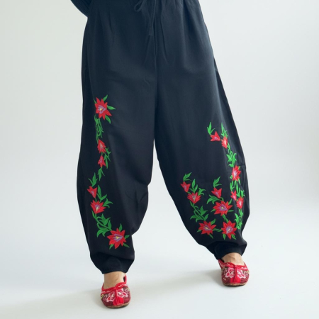 Haine - Pantaloni cu broderie