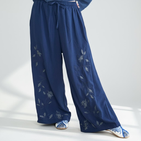Haine - Pantaloni cu broderie