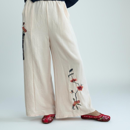Haine - Pantaloni cu broderie