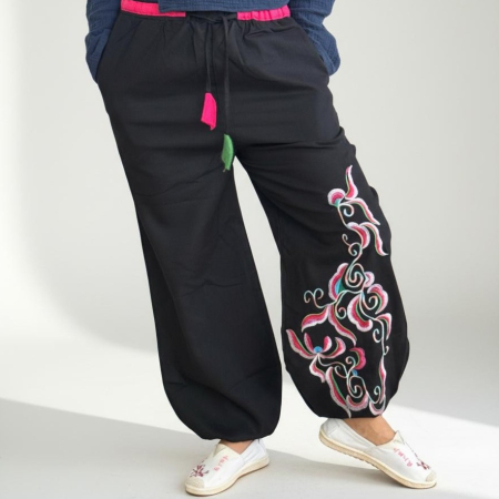 Haine - Pantaloni cu broderie