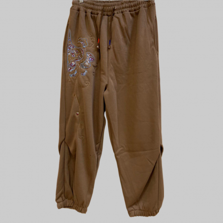 Pantaloni sport - Pantaloni grosi cu broderie