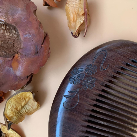 Pieptane de par in stil chinezesc din lemn de abanos [1]