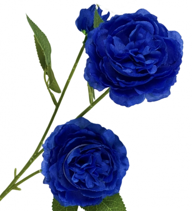 Bujor artificial din matase, la Fir, L 65cm - Tulpina cu 3 flori [1]