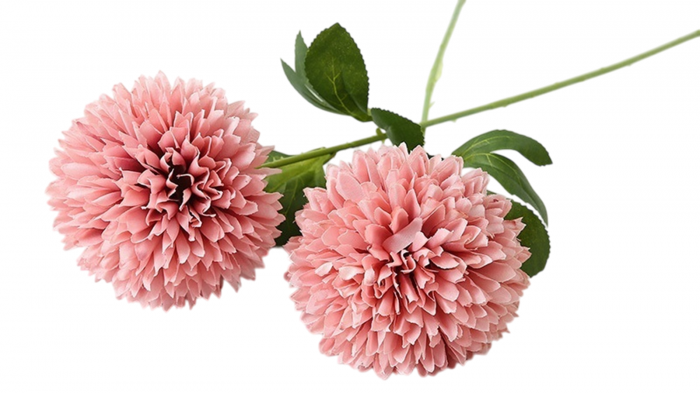 Crizantema Minge din matase artificiala la Fir, L 50cm [1]