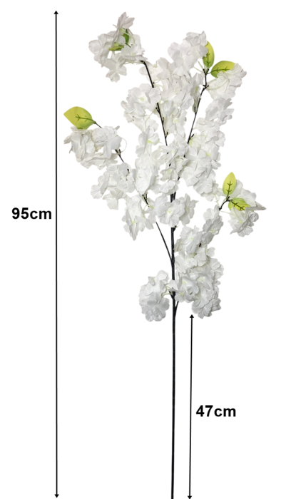 Flori de Cires artificiale din matase - Crenguta cu 4 ramuri, L 95cm [2]