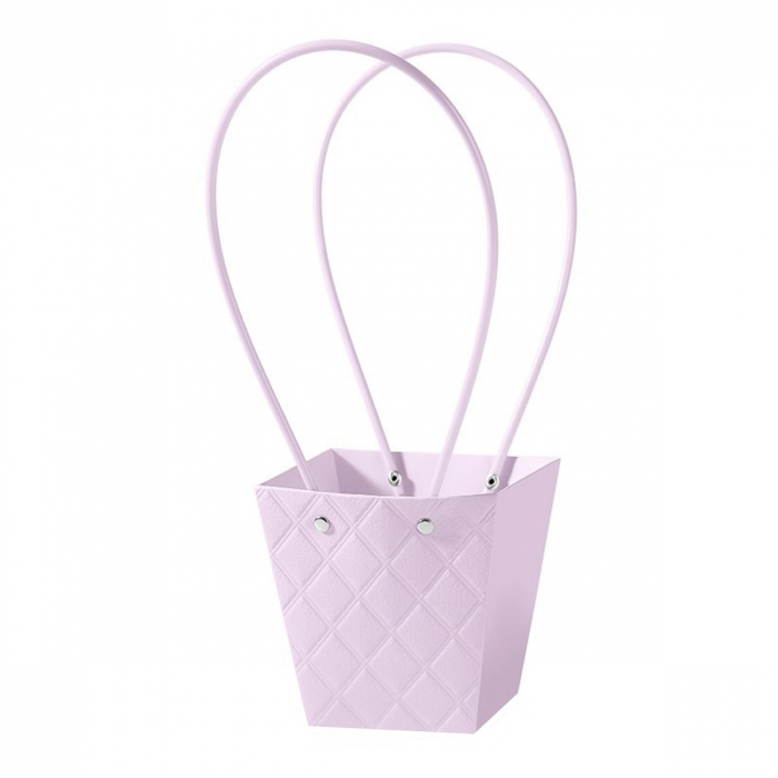 Poseta/Sacosa pentru aranjamente florale, Aspect Matlasat, Light Purple - Set 5 buc [1]
