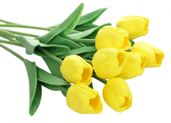 Lalea artificiala din silicon, la Fir, L 31cm - Buchet 5 fire [1]