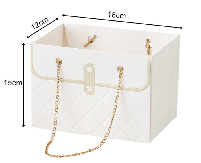 Poseta foldabila 18x12x15cm, Aspect Matlasat, pentru aranjamente florale - Set 4 buc [2]