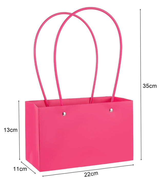 Poseta foldabila, Impermeabila, 22x10,5x13cm, pentru aranjamente florale - Set 5 buc [2]