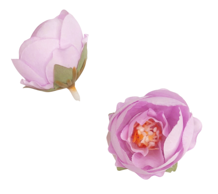 Capete Flori Artificiale - Boboc de Bujor din matase, Cap ⌀ 4cm - SET 10buc