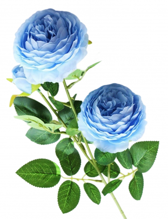Flori Artificiale cu Tulpina - Bujor artificial din matase, la Fir, L 61cm - Tulpina cu 3 flori