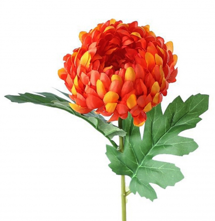 Flori Artificiale cu Tulpina - Crizantema artificiala din matase, la Fir, L 48cm