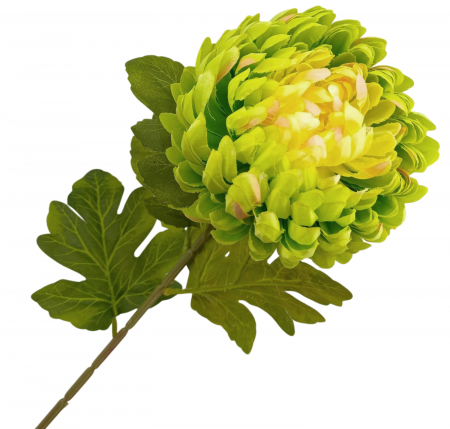 Flori Artificiale cu Tulpina - Crizantema artificiala din matase, la Fir, L 74cm