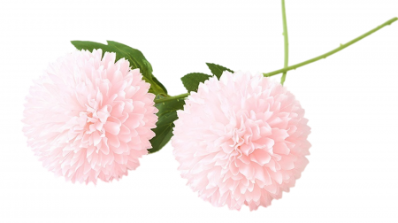Flori Artificiale cu Tulpina - Crizantema Minge din matase artificiala la Fir, L 50cm