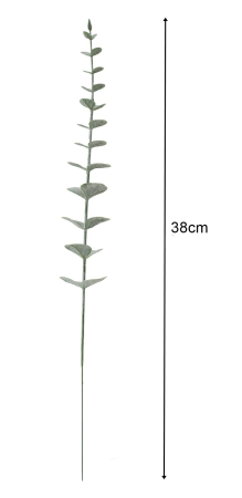 Frunze, Tulpini si Ramuri - Eucalipt artificial cu aspect brumat, la Fir, L 38cm