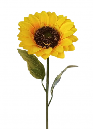 Flori Artificiale cu Tulpina - Floarea Soarelui artificiala din matase, la Fir, L 63cm