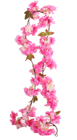 PLANTE SI FLORI ARTIFICIALE - Flori de Cires artificiale din matase - Ghirlanda, L 1,7m