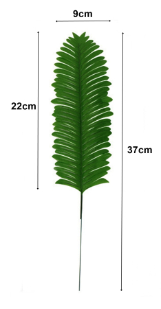 PLANTE SI FLORI ARTIFICIALE - Frunze artificiale de Palmier, din matase artificiala, L 37cm - Set 10 buc