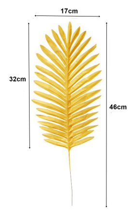 PLANTE SI FLORI ARTIFICIALE - Frunze artificiale de Palmier, din matase artificiala, L 46cm - Set 4 buc