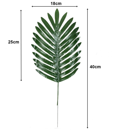 Frunze, Tulpini si Ramuri - Frunze artificiale de Palmier, din matase artificiala - Set 12 buc