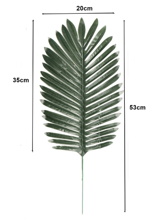 Frunze, Tulpini si Ramuri - Frunze artificiale de Palmier, din matase artificiala - Set 6 buc