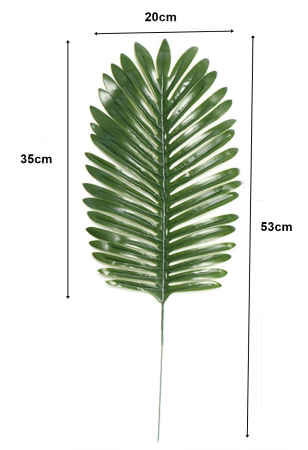 Frunze, Tulpini si Ramuri - Frunze artificiale de Palmier, din PU - Set 6 buc