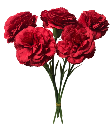 Buchete Flori Artificiale - Garoafa artificiala, din matase, L 29cm - Buchet 5 fire