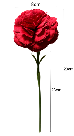 Garoafa artificiala, din matase, L 29cm - Buchet 5 fire [1]