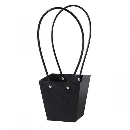 AMBALAJE FLORALE - Poseta/Sacosa pentru aranjamente florale, Aspect Matlasat, Black - Set 5 buc
