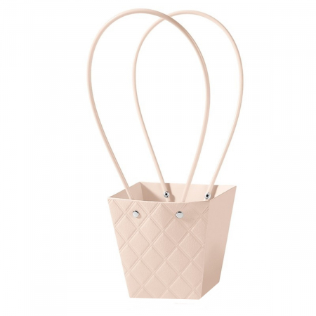AMBALAJE FLORALE - Poseta/Sacosa pentru aranjamente florale, Aspect Matlasat, Light Pink - Set 5 buc