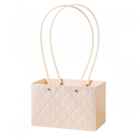 Recipiente aranjamente florale - Poseta/Sacosa pentru aranjamente florale, Aspect Matlasat, Light Pink - Set 5 buc