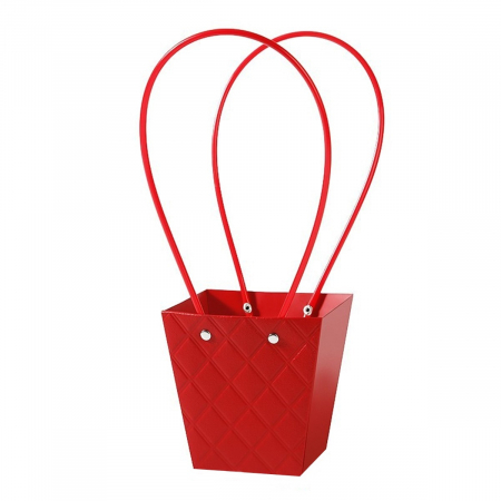 AMBALAJE FLORALE - Poseta/Sacosa pentru aranjamente florale, Aspect Matlasat, Red - Set 5 buc