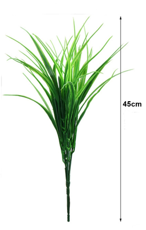 Frunze, Tulpini si Ramuri - Iarba artificiala acvatica, din plastic - Tulpina cu 7 ramuri, L 45cm