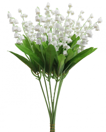 Buchete Flori Artificiale - Lacramioare artificiale din plastic, L 36cm - Buchet 6 tulpini,  30 flori