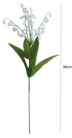 Lacramioare artificiale din plastic, L 36cm - Buchet 6 tulpini,  30 flori [1]
